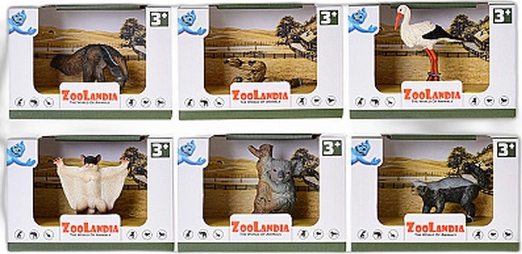 Zoolandia figura de animal safari (6 tipos) - 1 unidad
