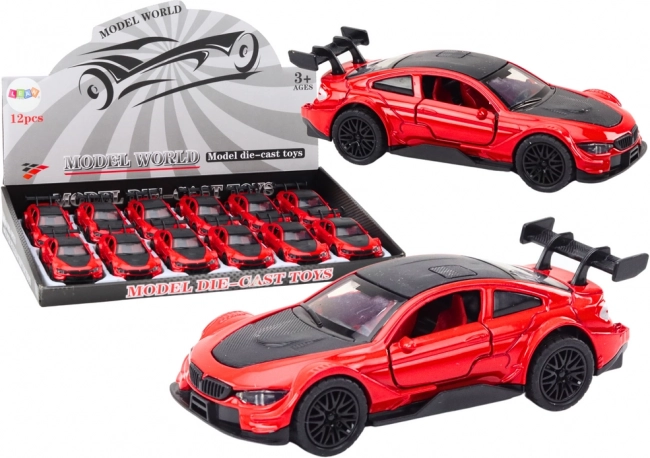 Coche deportivo metálico 1:32 con tracción por fricción – rojo