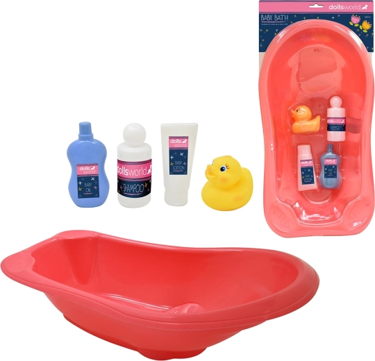 Dolls World set de baño para muñecas de 46 cm con bañera y accesorios