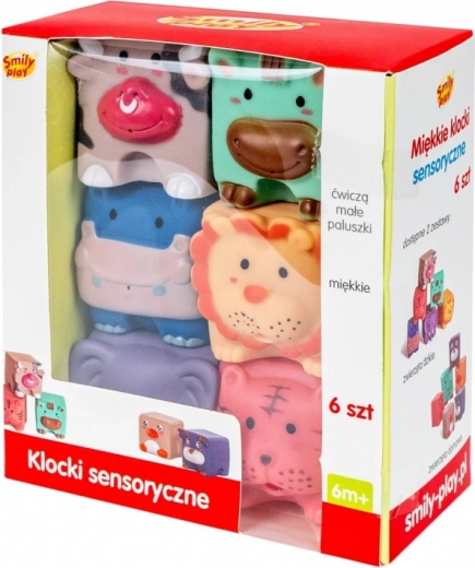 Cubos sensoriales blandos para niños – set de 6 piezas