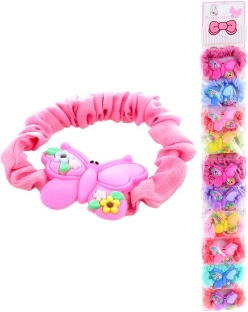 Gomas para el pelo con motivo de mariposas, paquete de 10 uds
