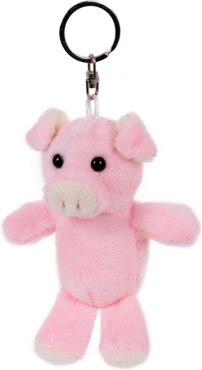 Llavero de peluche con forma de cerdito 8 × 9 cm