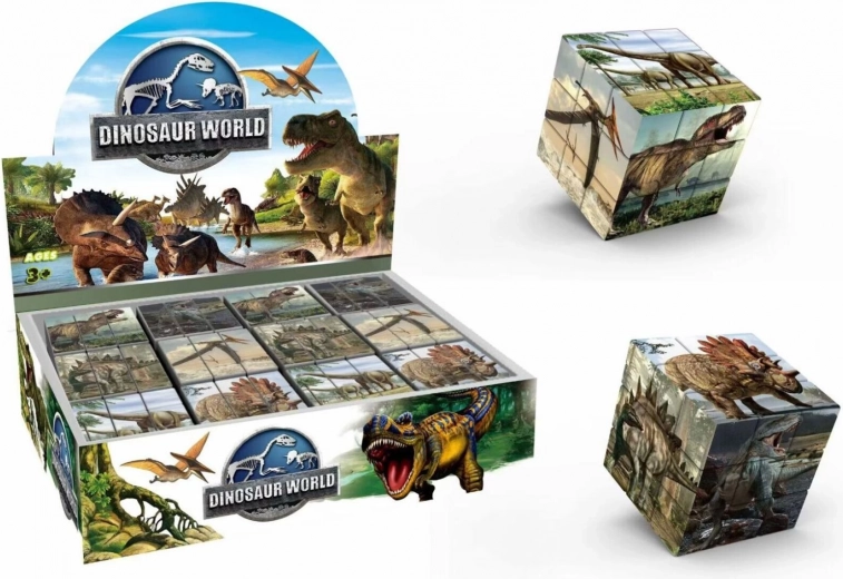 Cubo rompecabezas de dinosaurios 3x3x3