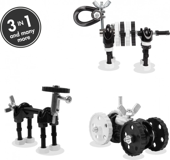 Set de construcción The OffBits ZebraBit – creativo kit de construcción metálico 3 en 1