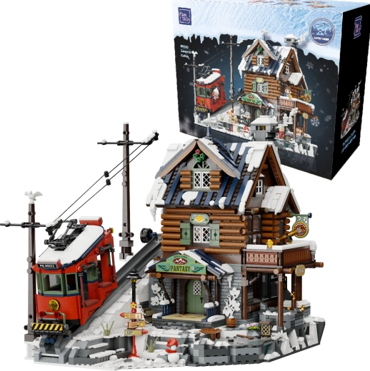 Pantasy Summit Cabin cabaña alpina de montaña, set de construcción de 3135 piezas
