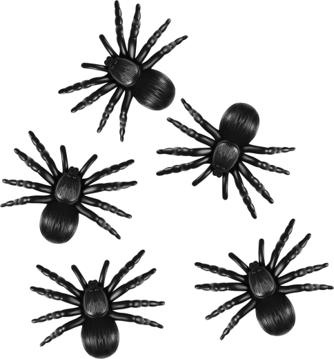 Decoración Araña Negra 5 uds