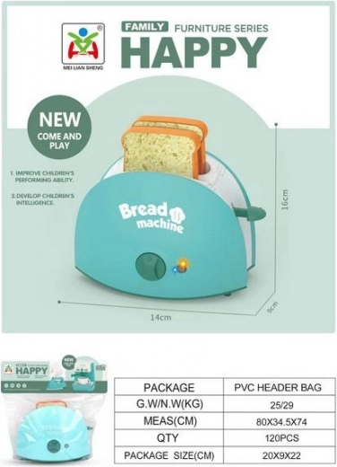 Tostadora infantil con efectos de luz y sonido 16 cm