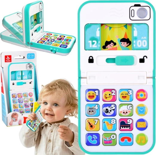 Teléfono musical interactivo plegable para niños