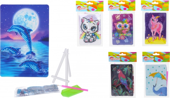 Set creativo de diamond painting 10 × 15 cm con soporte