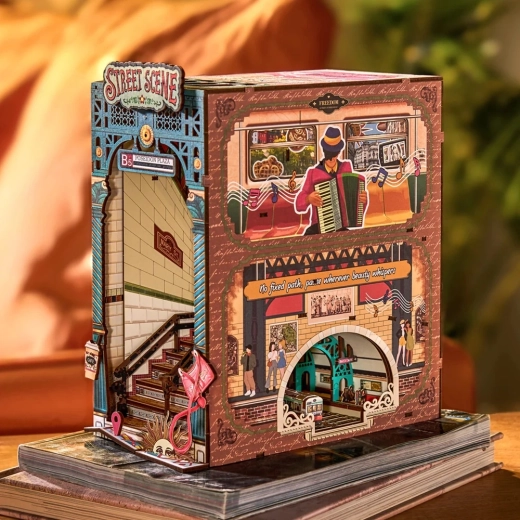 Decoración original para colocar entre libros