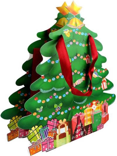 Bolsa de regalo de papel para Navidad 27 × 8 × 28 cm