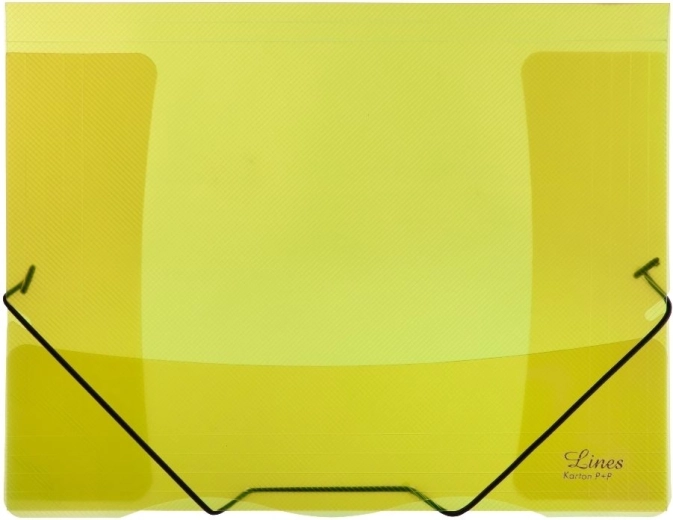 Carpeta transparente con goma Lines amarilla