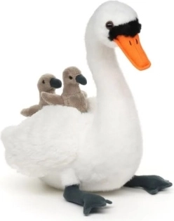 Cisne de peluche con crías de 25 cm Eco-friendly