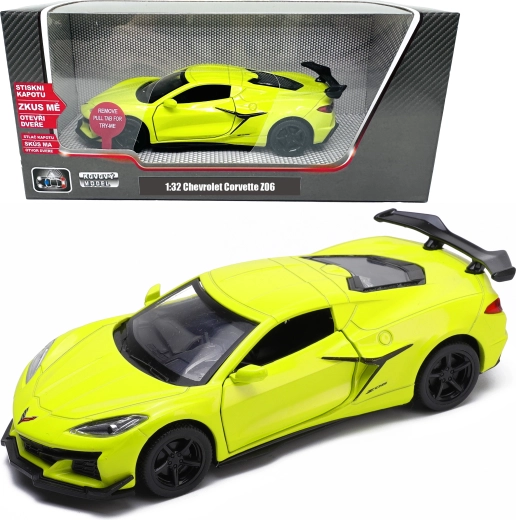 Modelo metálico Chevrolet Corvette C8 Z06 con luz y sonido 1:32