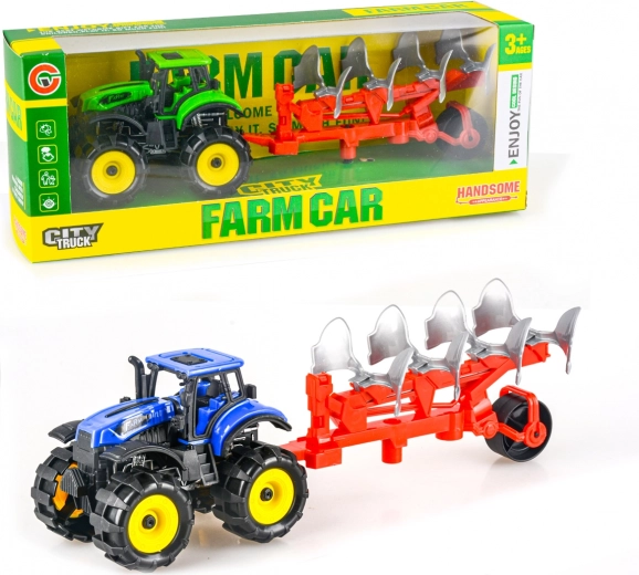 Tractor con arado de inercia 25 cm
