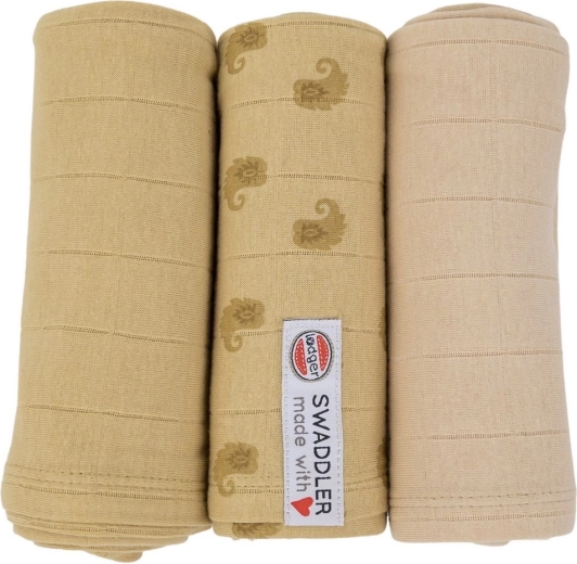 LODGER swaddler Flame tribe set 3 uds 70 × 70 cm sand