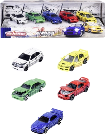 Majorette Japan Series – set de 5 cochecitos metálicos 1:64