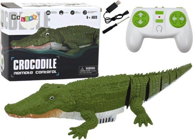 RC cocodrilo para agua con turbinas y control remoto