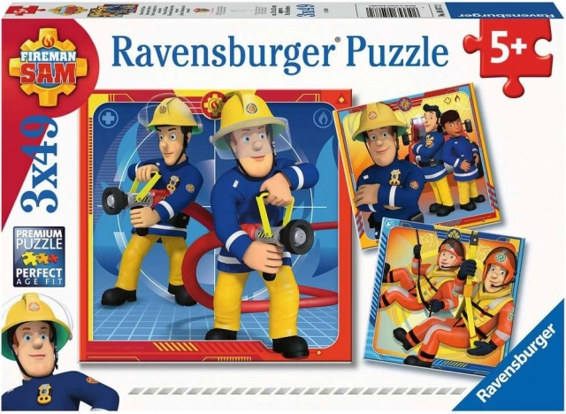 Puzzle Ravensburger Bombero Sam al rescate 3x49 piezas