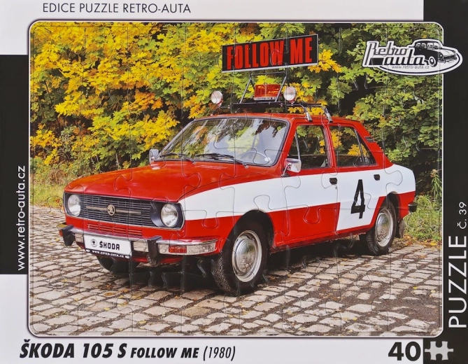 Retro Puzzle Škoda 105 S Follow Me 40 piezas