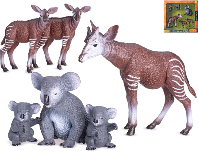 Set de animales de safari con crías – figuras de plástico