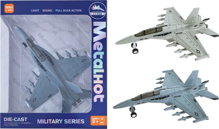 Modelo metálico del caza F/A-18 Hornet 1:400 con sonido y luz