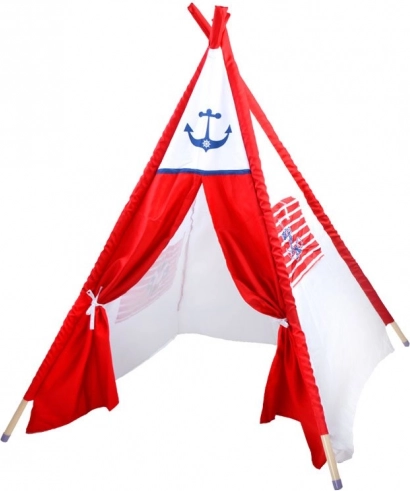 Tienda teepee infantil con motivo de ancla