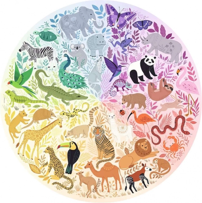 Puzzle Ravensburger Animales – paleta de colores, 500 piezas