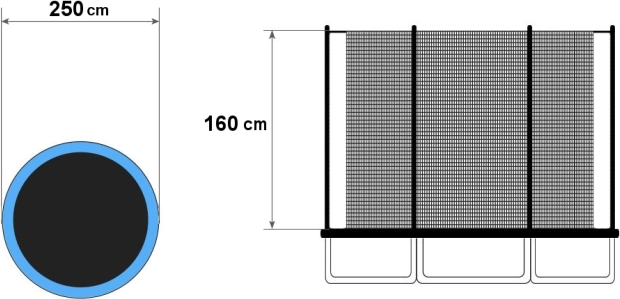 Ajuste universal para trampolines de 8 ft
