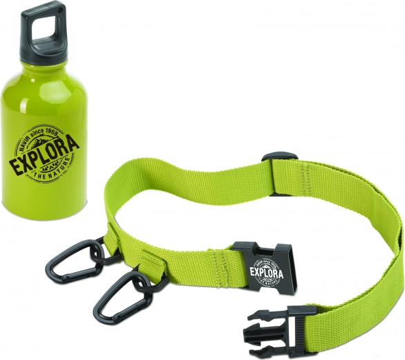 Navir Explora botella de aluminio para beber con cinturón