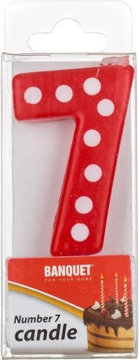 Vela para tarta número 7 MY PARTY 5 × 3 cm