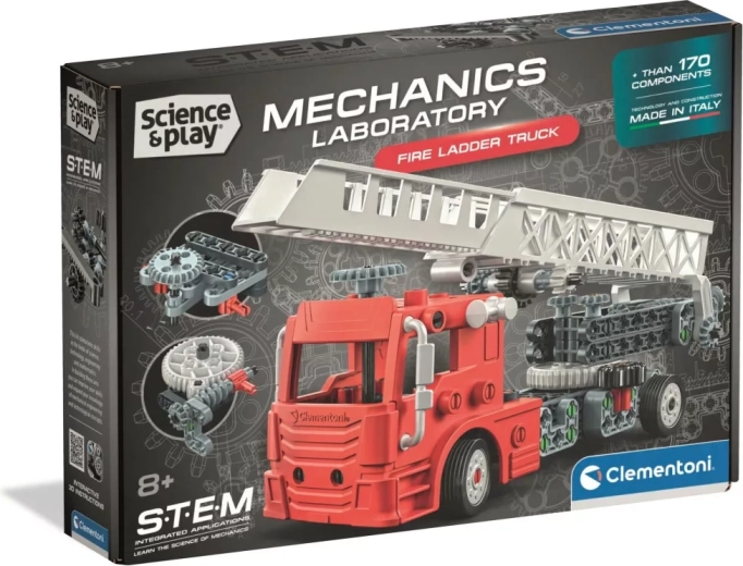 Clementoni Science&Play Laboratorio mecánico Camión de bomberos con escalera