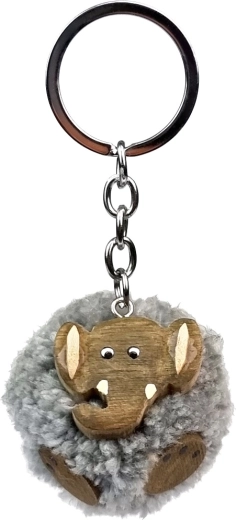 Llavero de madera Pompon Elefante