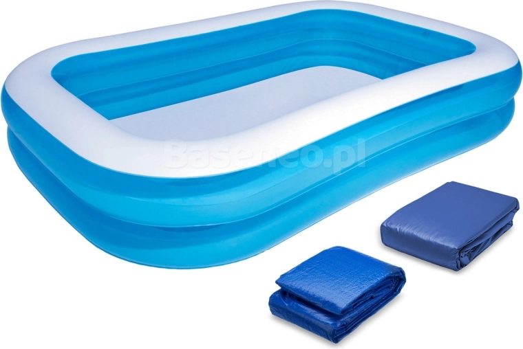Piscina hinchable familiar con cubierta y base protectora 262 × 175 × 51 cm BESTWAY