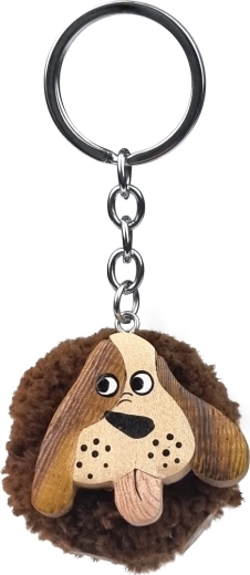 Llavero de madera Pompon Perro