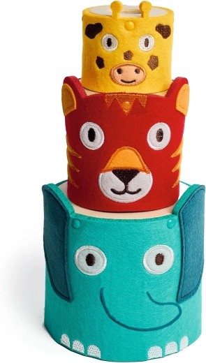 Tres animalitos para construir una torre