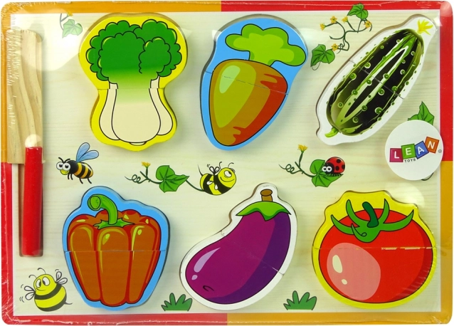 Set de verduras de madera para cortar – 6 piezas