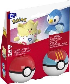 Poké Ball MEGA Construx, set de construcción con Togepi y Piplup