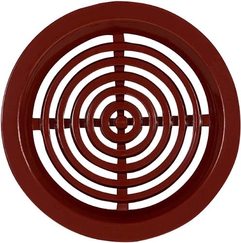Rejilla de ventilación de plástico 50 mm marrón, set de 4 uds.
