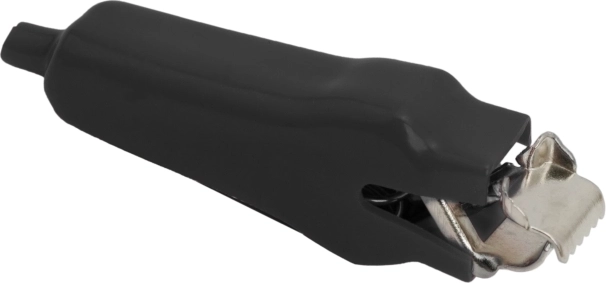 Pinza cocodrilo extragrande con aislamiento de PVC negro, 70 mm