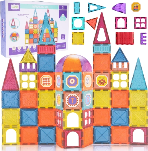 Construcción magnética 3D – 77 piezas