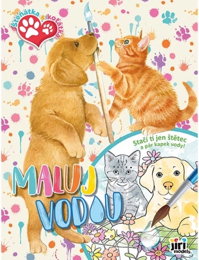 Pinta con agua A4 – cachorros y gatitos