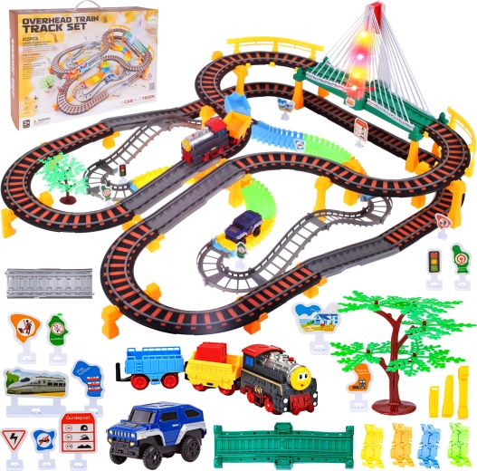 Circuito de tren eléctrico 192 piezas
