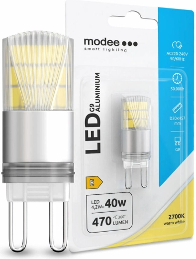 Bombilla LED Modee G9 4,2 W blanco cálido