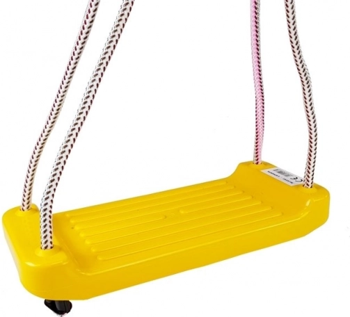 Columpio de plástico para jardín amarillo