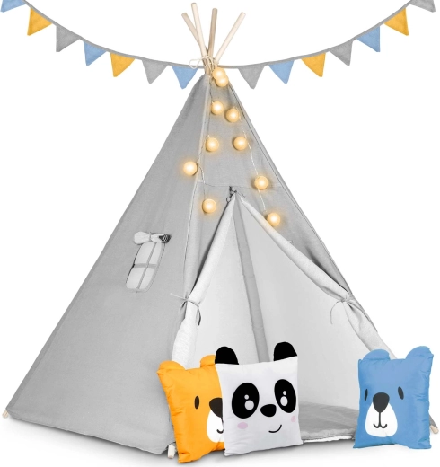 Teepee infantil con luces Nukido – gris