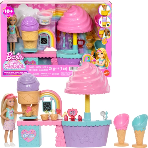 Barbie Club Chelsea heladería con muñeca y plastilina