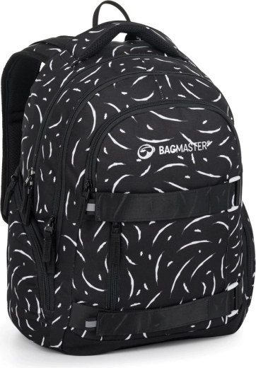 Mochila de estudiante Bagmaster Nomad 25 A en negro y blanco