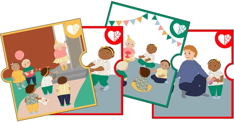 Rubens Barn Baby set de tarjetas de emociones para muñecas