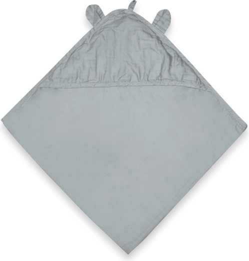 Nuuuroo Danila toalla de muselina con capucha dusty blue